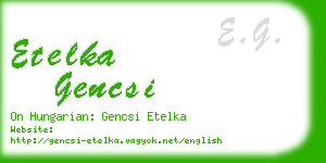 etelka gencsi business card